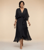 Robe Longue en Chiffon à Manches Évasées pour Femmes - Emilia Lane
