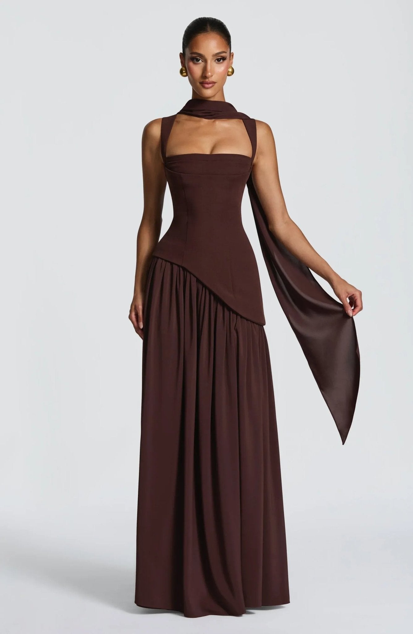 Robe Longue Évasée à Taille Cintrée pour Femme | Idéale pour les Sorties - Emilia Lane
