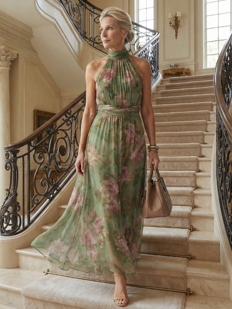 Robe Longue Imprimée Florale pour Femmes - Emilia Lane