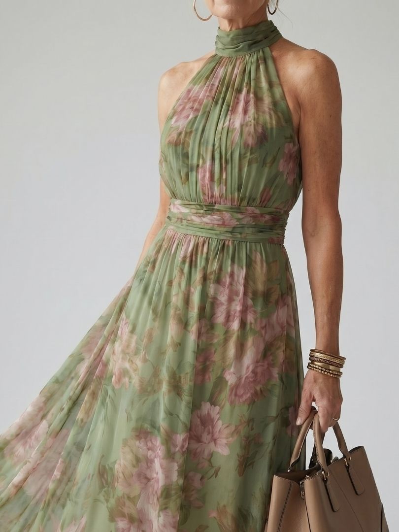 Robe Longue Imprimée Florale pour Femmes - Emilia Lane