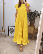 Robe Longue Plissée sans Manches pour Femme | Idéale pour le Quotidien - Emilia Lane