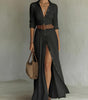 Robe Longue en Lin avec Col à Revers pour Femme | Idéale pour le Printemps