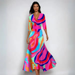 Robe Maxi Imprimée à Enveloppement pour Femmes - Emilia Lane