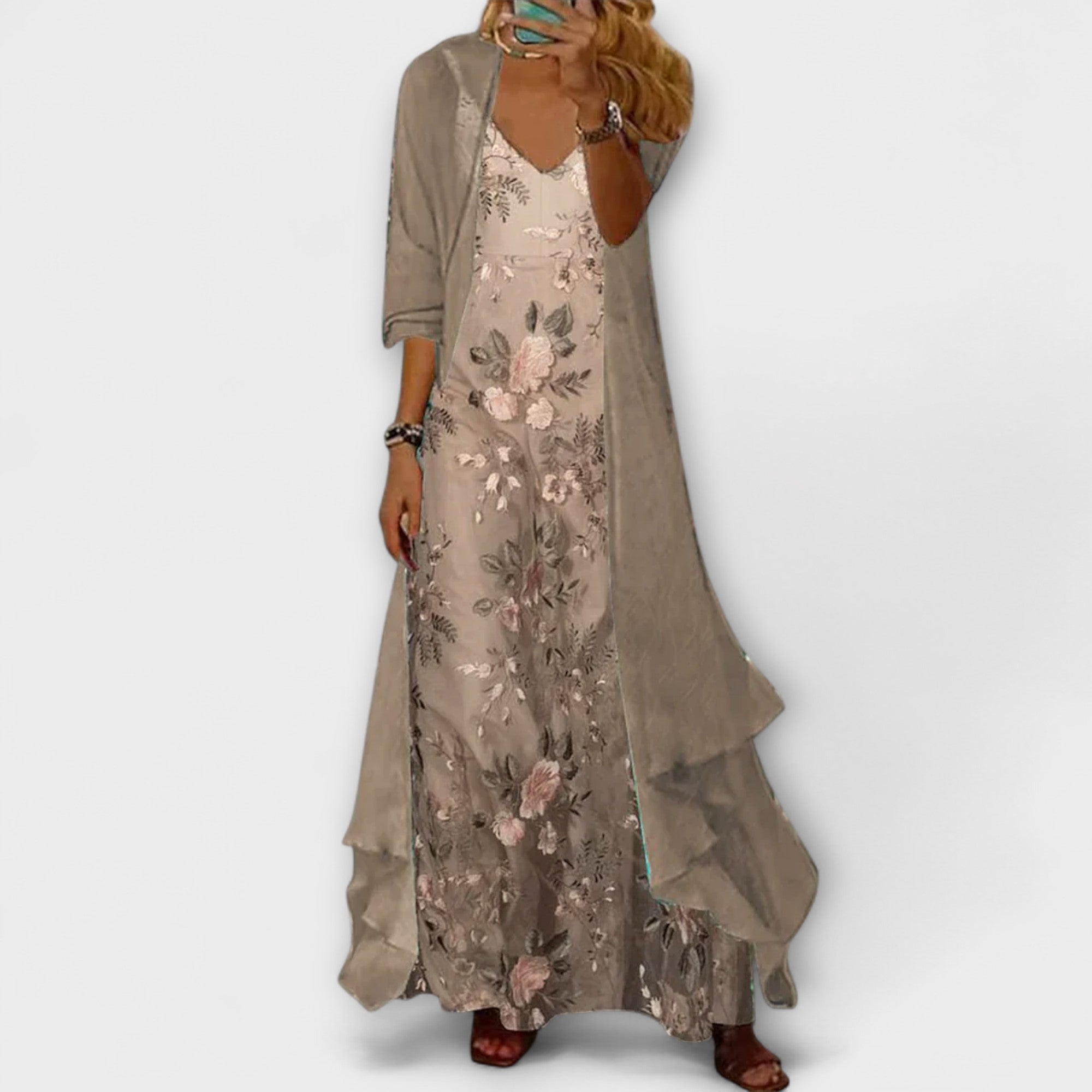 Robe Maxi Imprimée Deux Pièces pour Femmes - Emilia Lane