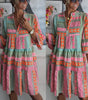 Robe mi - longue à imprimé pour femmes - Emilia Lane