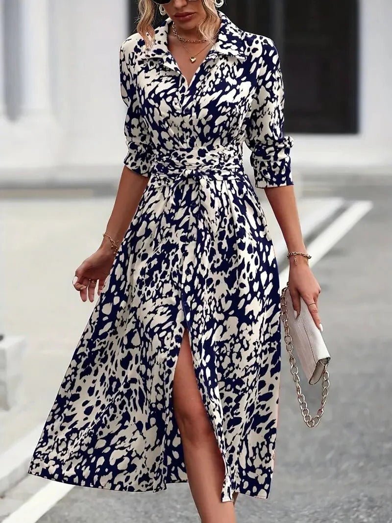 Robe mi - longue coupe évasée pour femmes - Emilia Lane