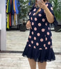Robe mi - longue plissée à pois pour femmes - Emilia Lane