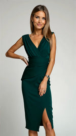 Robe mi - longue sans manches pour Femme - Emilia Lane