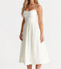 Robe Midi à Encolure Ascot et Coupe Évasée pour Femme | Idéale pour l'Été - Emilia Lane