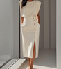 Robe Midi à Encolure Ronde pour Femmes - Emilia Lane