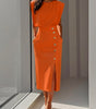 Robe Midi à Encolure Ronde pour Femmes - Emilia Lane
