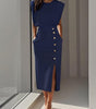Robe Midi à Encolure Ronde pour Femmes - Emilia Lane