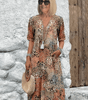 Robe Midi à Fleurs avec Manches Courtes pour Femme - Emilia Lane