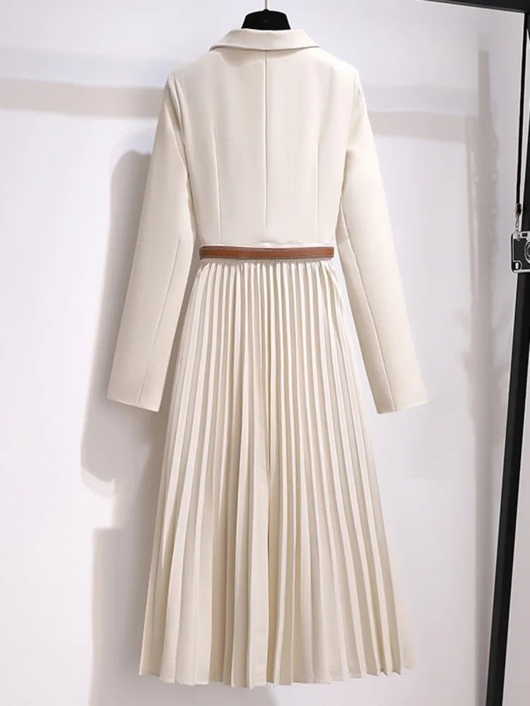 Robe Midi A - Line Plissée pour Femmes - Emilia Lane