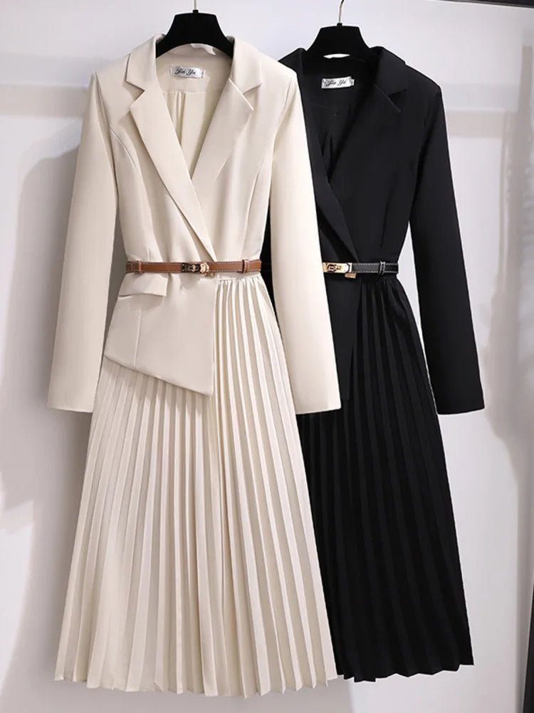 Robe Midi A - Line Plissée pour Femmes - Emilia Lane