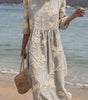 Robe Midi Brodée pour Femme | Idéale pour le Quotidien - Emilia Lane