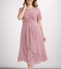 Robe Midi Dentelle et Chiffon pour Femmes - Emilia Lane