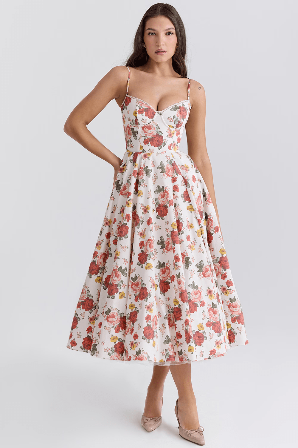 Robe Midi en Satin pour Femmes - Emilia Lane