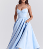 Robe Midi en Satin pour Femmes - Emilia Lane