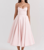 Robe Midi en Satin pour Femmes - Emilia Lane