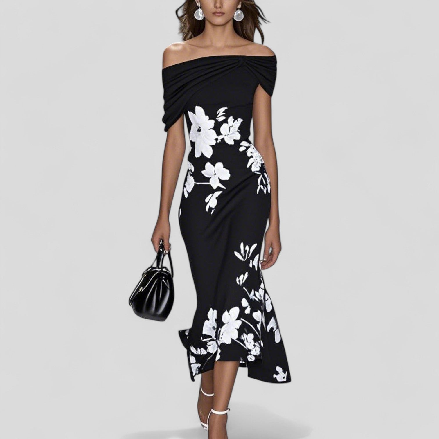 Robe midi imprimée pour femmes - Emilia Lane