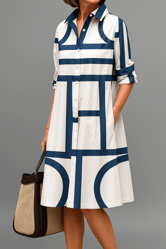 Robe Midi Silhouette Fluide pour Femmes - Emilia Lane