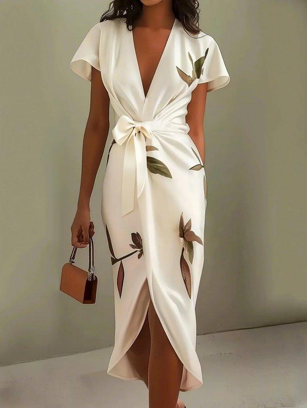 Robe Portefeuille Imprimée pour Femmes - Emilia Lane