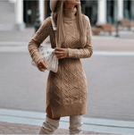 Robe Pull Col à Revers à Manches Longues pour Femme - Emilia Lane