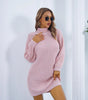 Robe Pull Courte Femme à Manches Longues et Coupe Ample avec Col Roulé - Emilia Lane