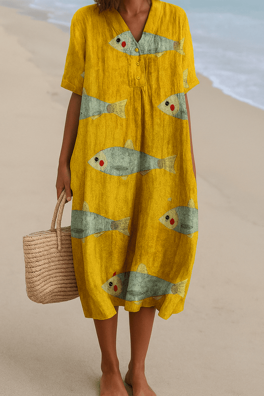 Robe Tunique Encolure en V pour Femmes - Emilia Lane