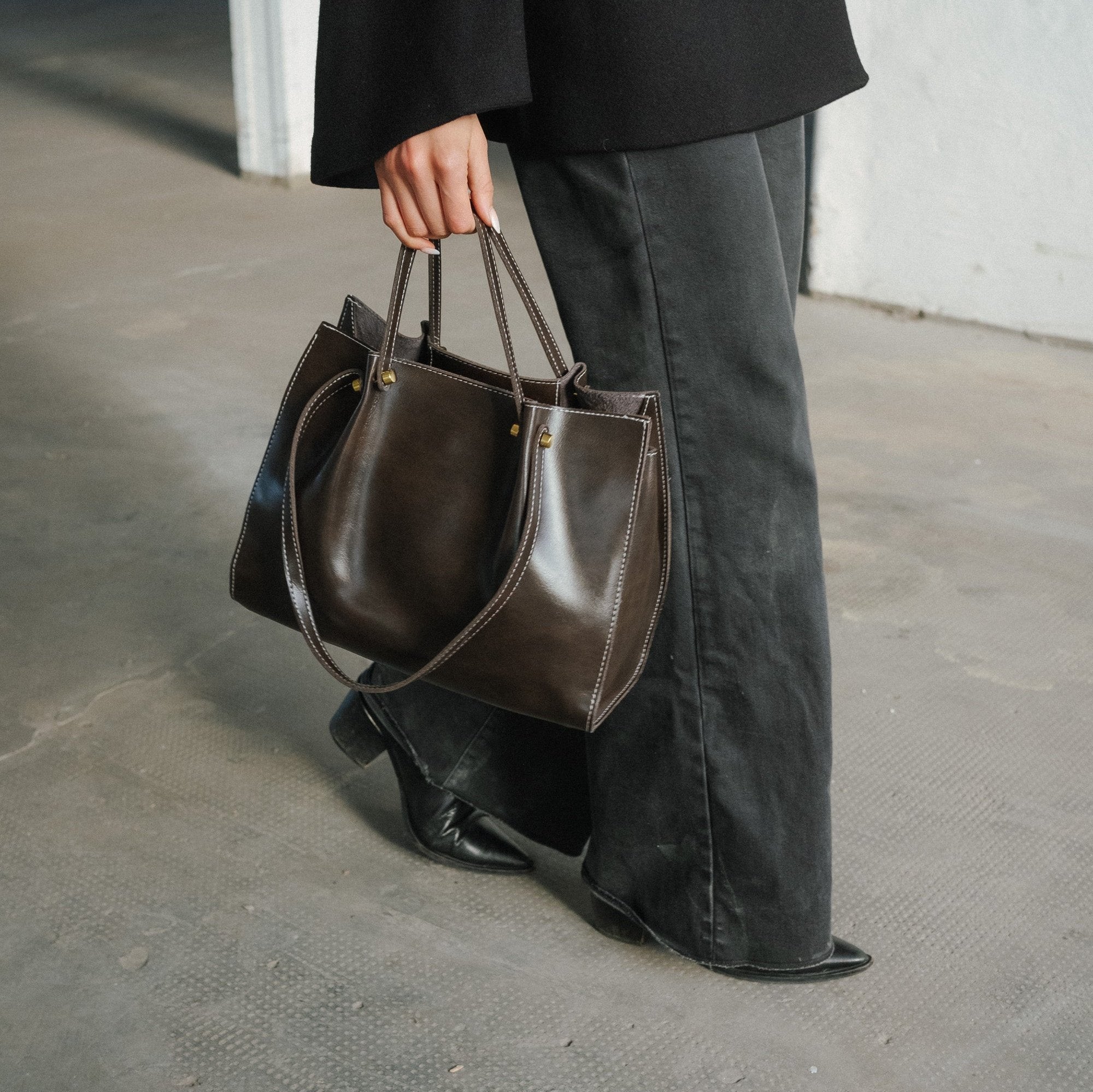 Sac Porté Épaule en Cuir Végétalien pour Femme - Emilia Lane