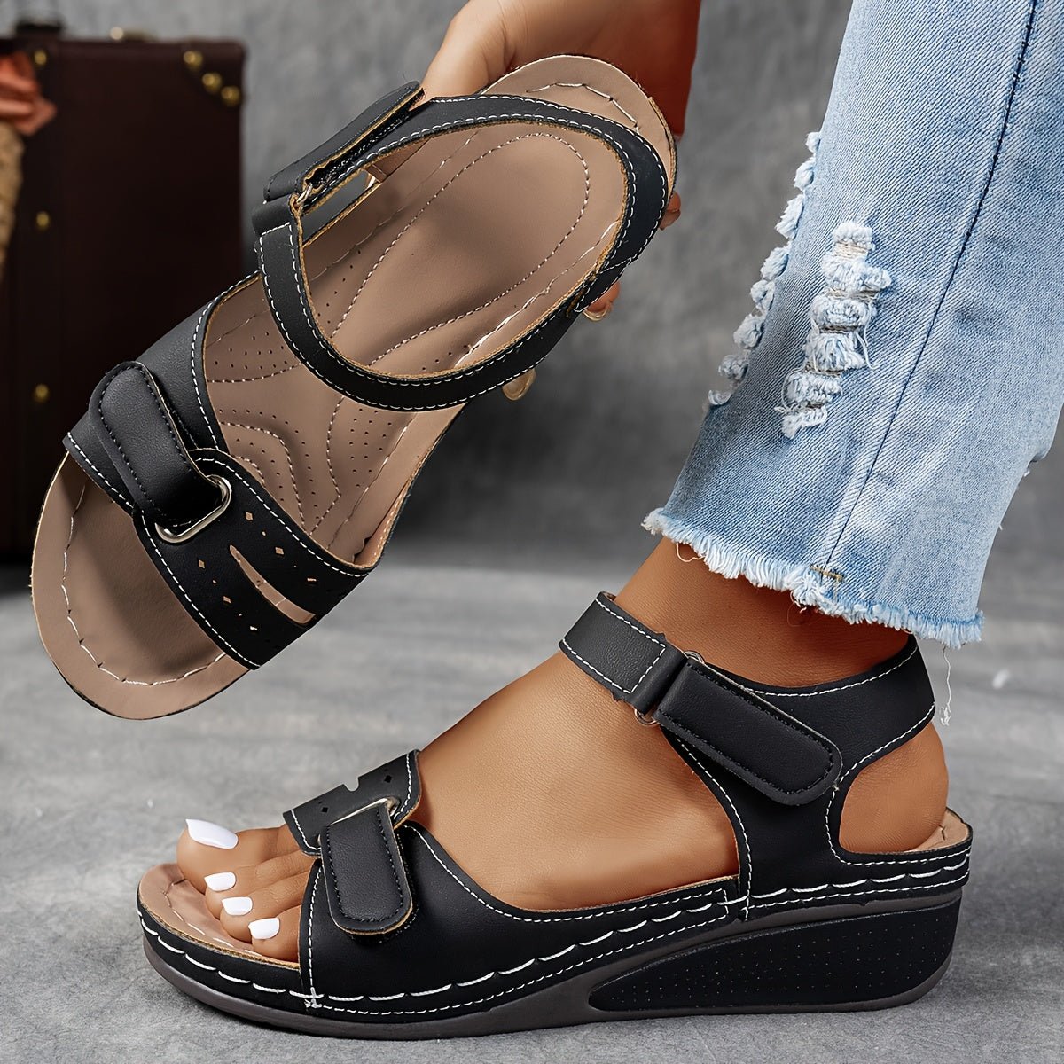 Sandales à Boucle et Soutien Orthopédique pour Femme | Idéales pour le Quotidien - Emilia Lane