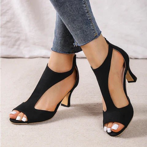 Sandales avec Tacco Bas et Suede pour Femme | Idéales pour l'Été - Emilia Lane