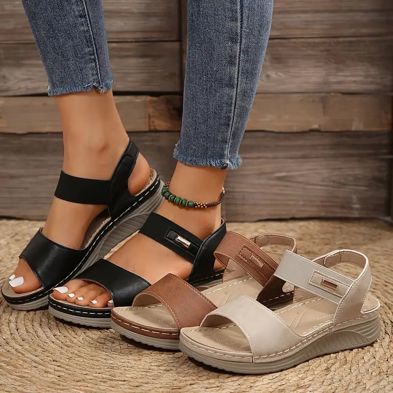 Sandales confort en simili cuir pour femmes - Emilia Lane