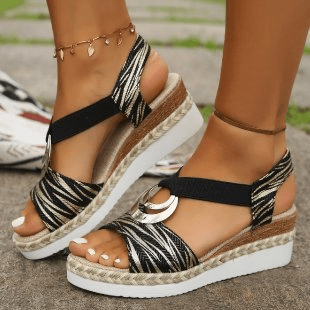 Sandales Confortables à Talon Compensé pour Femmes - Emilia Lane