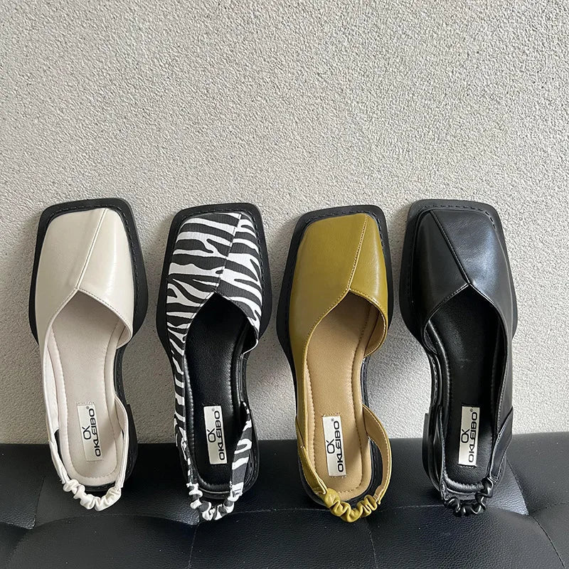 Sandales Slingback à Bout Carré pour Femme - Emilia Lane