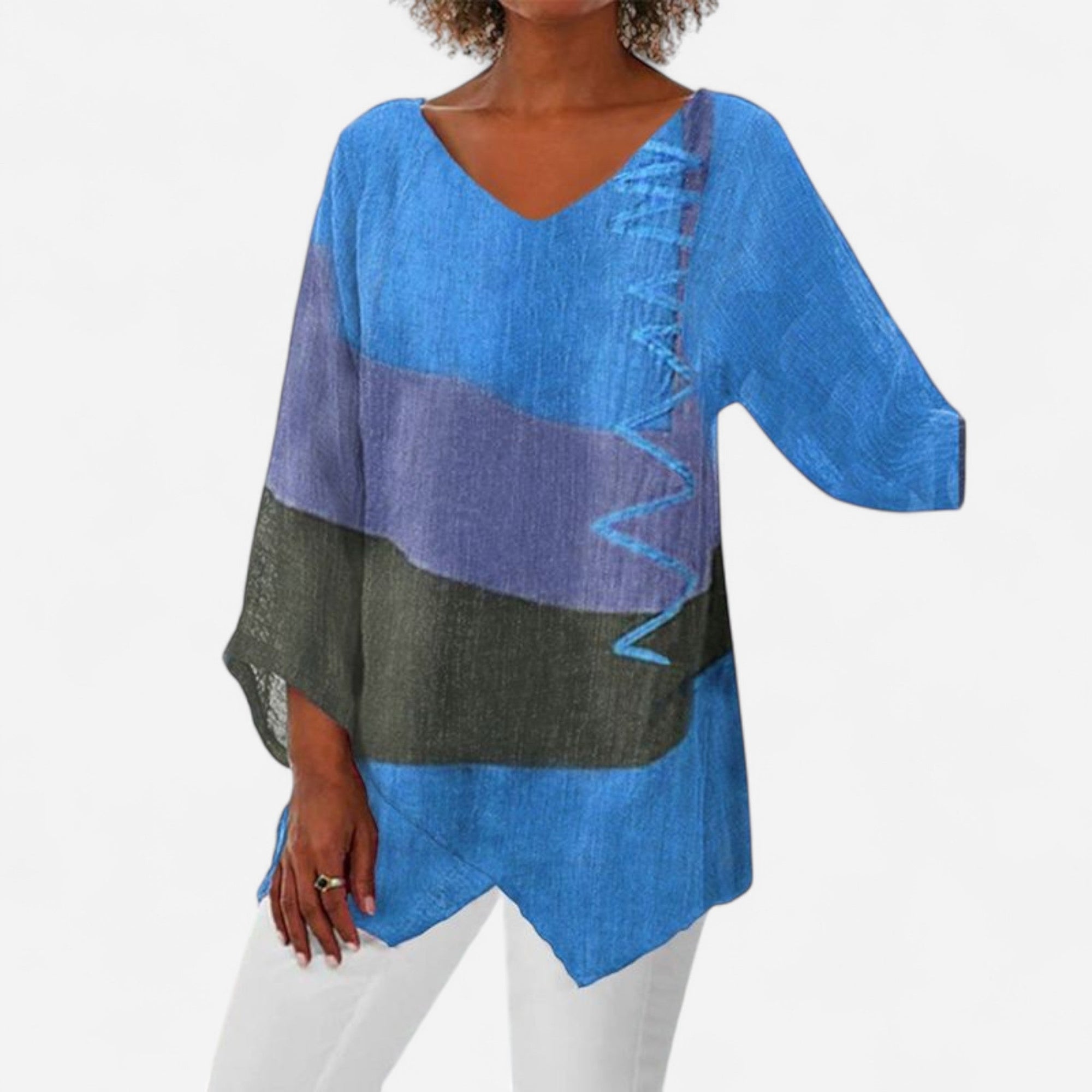 Blouse Longue à Manches V pour Femme