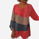 Blouse Longue à Manches V pour Femme