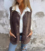 Gilet Sans Manches en Polaire Sherpa pour Femme