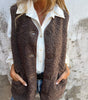Gilet Sans Manches en Polaire Sherpa pour Femme