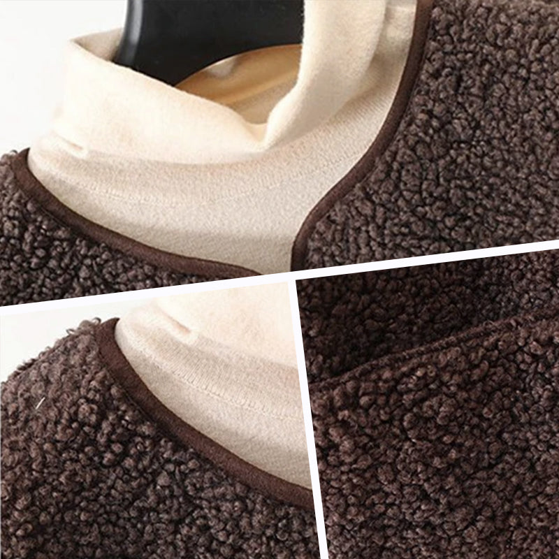 Gilet Sans Manches en Polaire Sherpa pour Femme