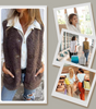Gilet Sans Manches en Polaire Sherpa pour Femme