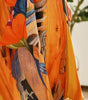 Robe Longue Imprimé Tropicaux Manches Courtes pour Femme