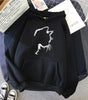 Sweat à Capuche Imprimé Chat Style Minimaliste pour Femmes - Emilia Lane