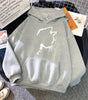 Sweat à Capuche Imprimé Chat Style Minimaliste pour Femmes - Emilia Lane