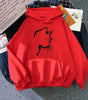 Sweat à Capuche Imprimé Chat Style Minimaliste pour Femmes - Emilia Lane