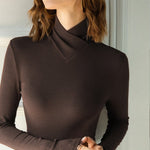 Sweater col montant croisé pour Femme - Emilia Lane