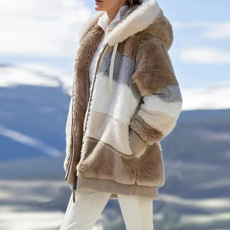 Veste Polaire Oversize à Capuche pour Femme