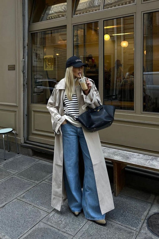Trench Coat Long Oversize pour Femme - Emilia Lane