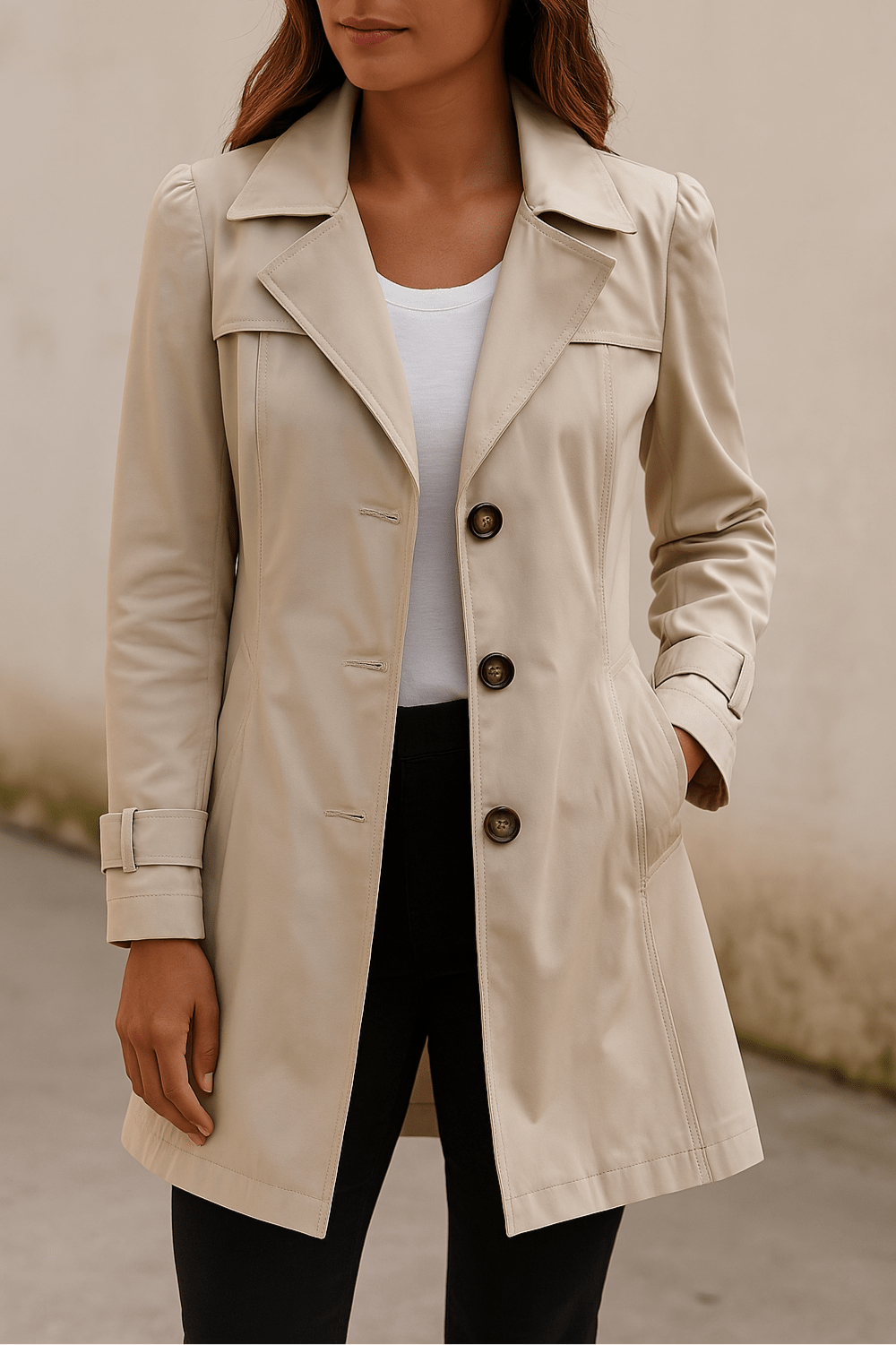 Trench Coat Mi-Long pour Femme - Emilia Lane